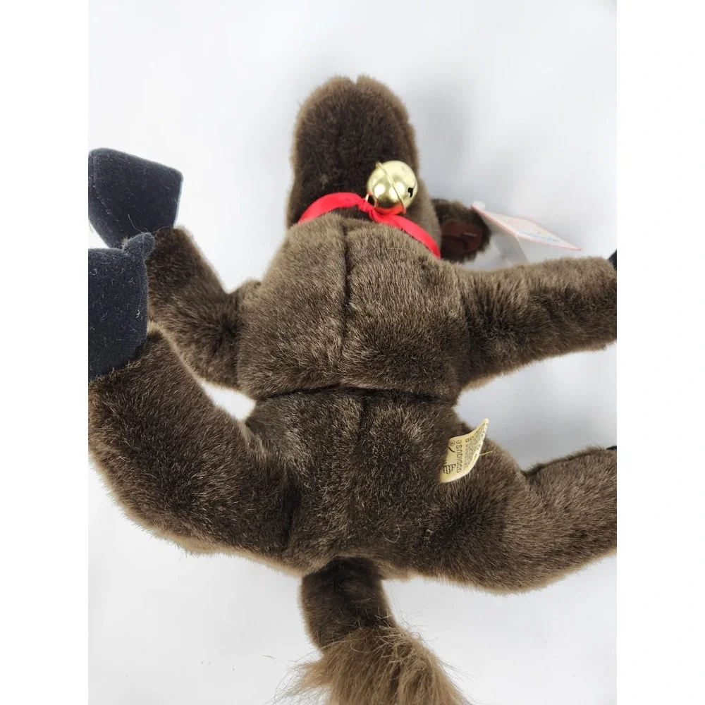 Ferdinand Bull Brown Cow Plush Hand Puppet Applause Tag‎ Stuffed Animal Vintage